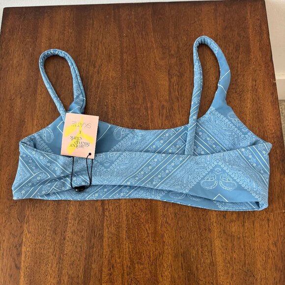 Skatie / Mya Bikini Top Phoenix Blur Blue Bandana - Picture 4 of 5